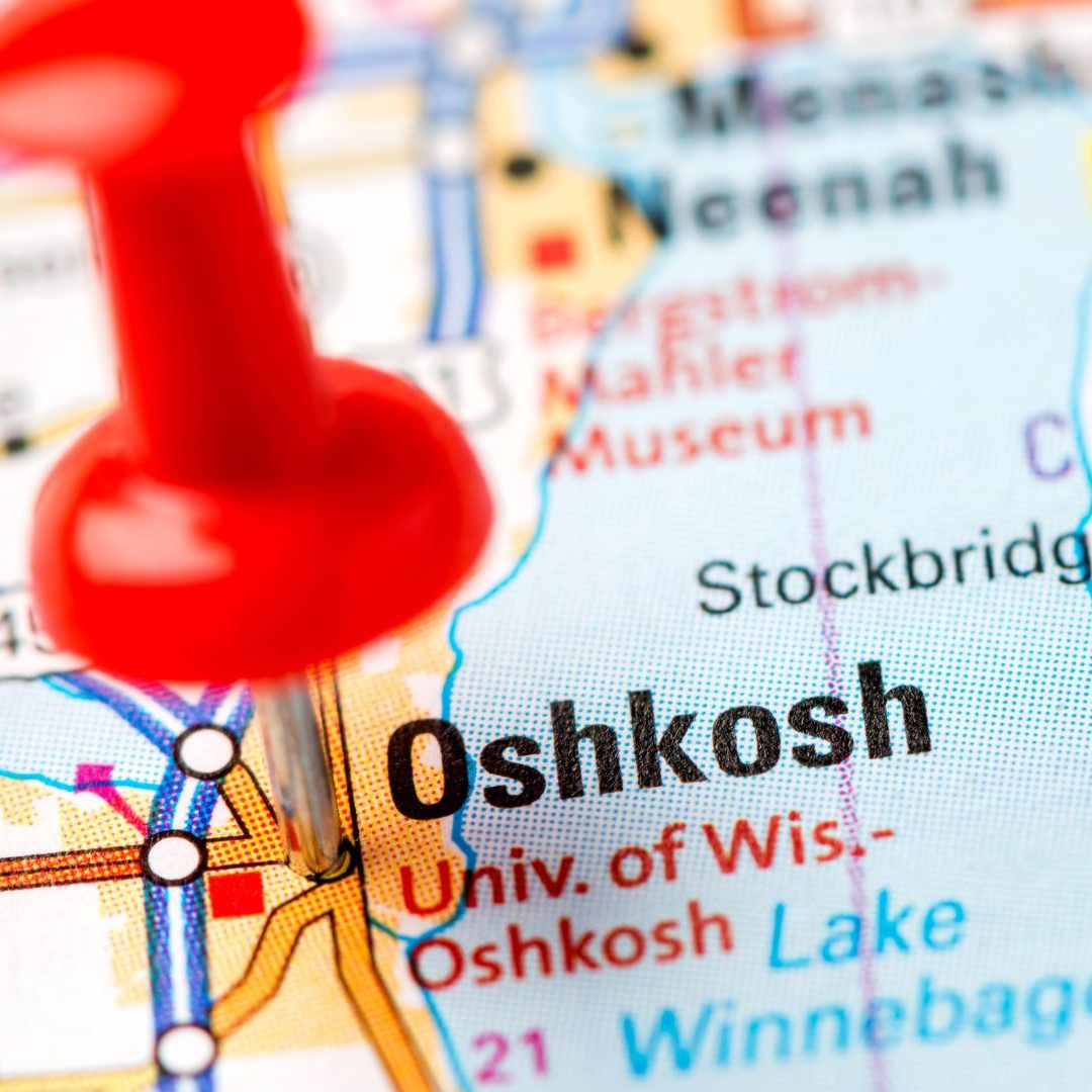 Oshkosh map thumbtack